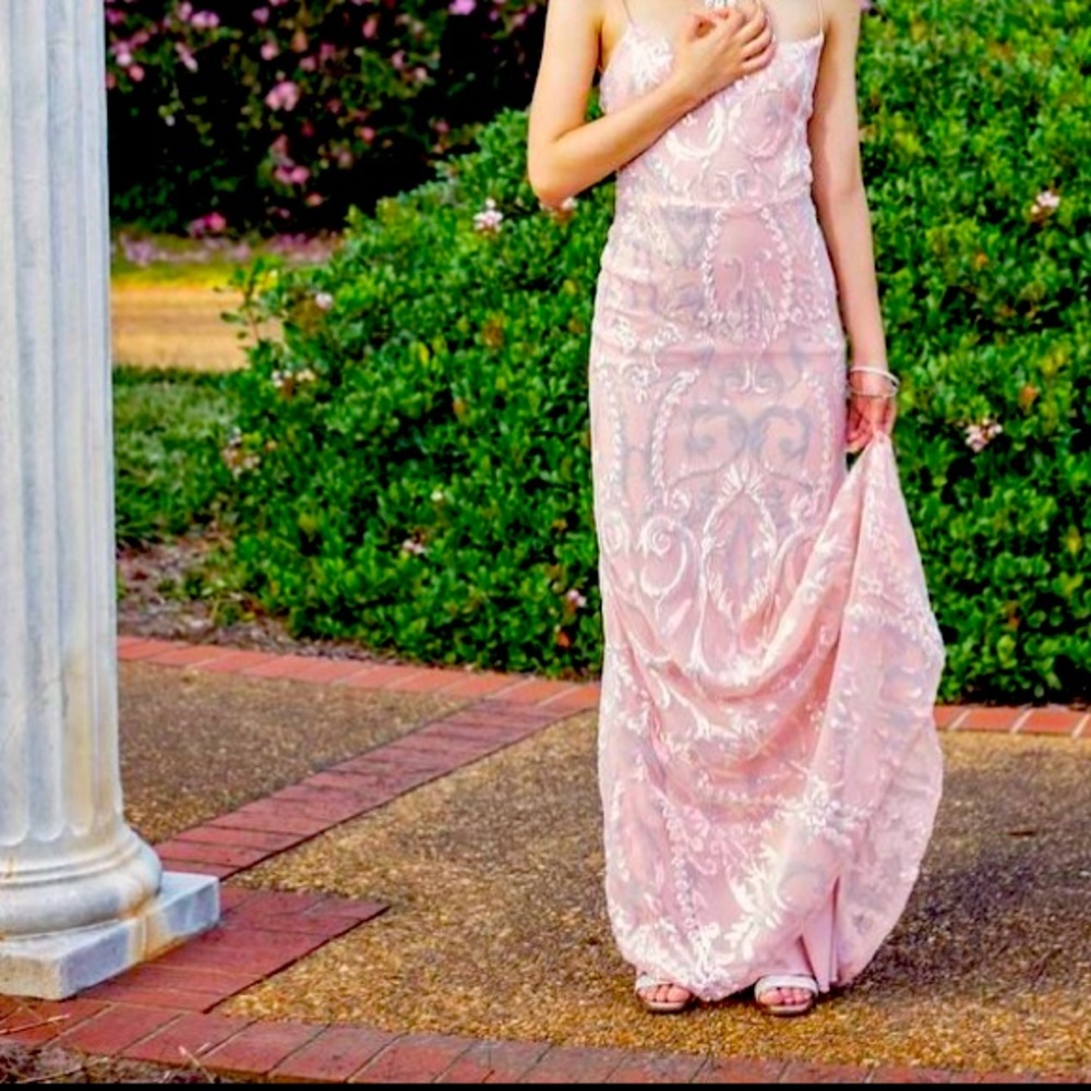 Pink prom dress - size small - worn once